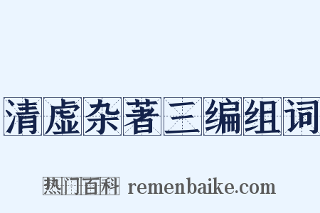 清虚杂著三编组词是什么意思的图片